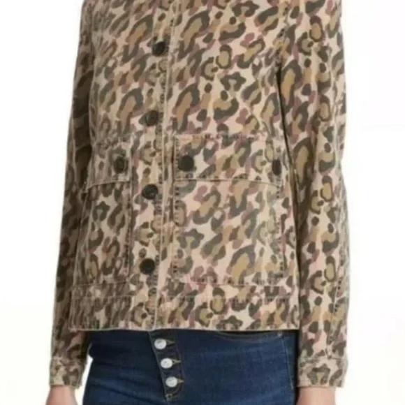 LIKE NEW SMALL VERONICA BEARD MERCER LEOPARD PRINT JACKET